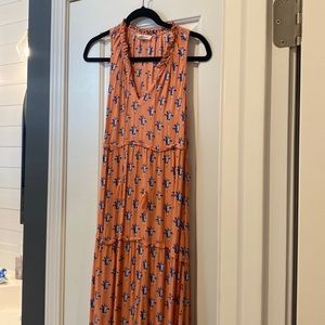 Coral maxi dress perfect for summer time!